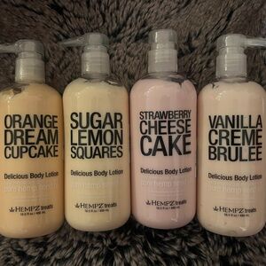 Hempz Treats Lotion Lot • 16.5oz X4